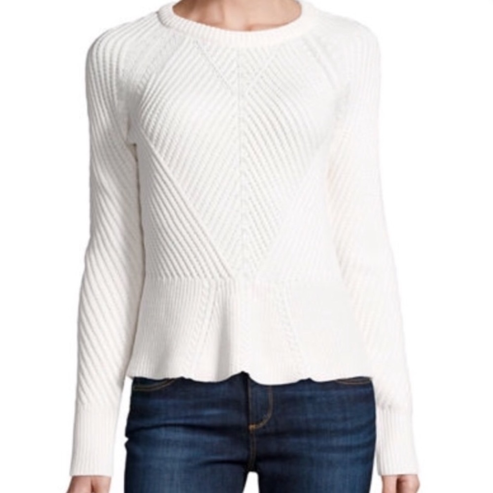 1. State peplum sweater